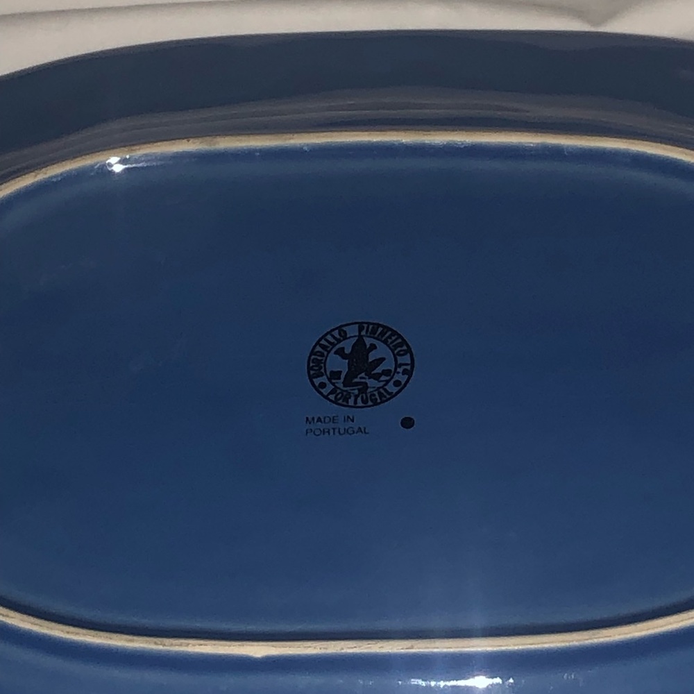 Bordallo Pinheiro Platter Blue Butterflies Vintage BEAUTIFUL BLUE BUTTERFLIES! - Picture 16 of 16